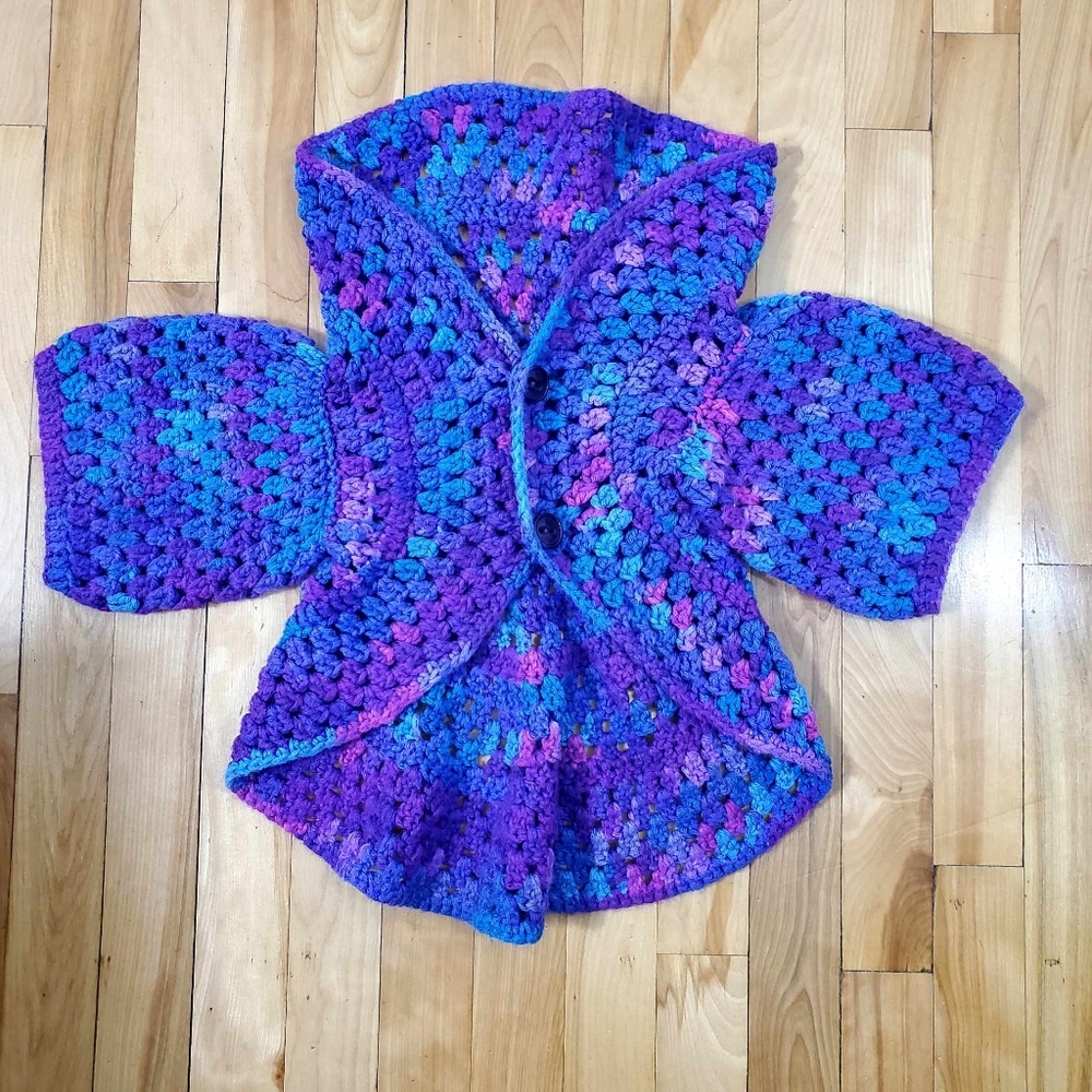 Handmade Handknit Kids Cardigan